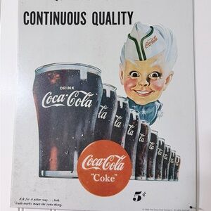 Coca-Cola Retro Ad Print with Red and Black Accents
